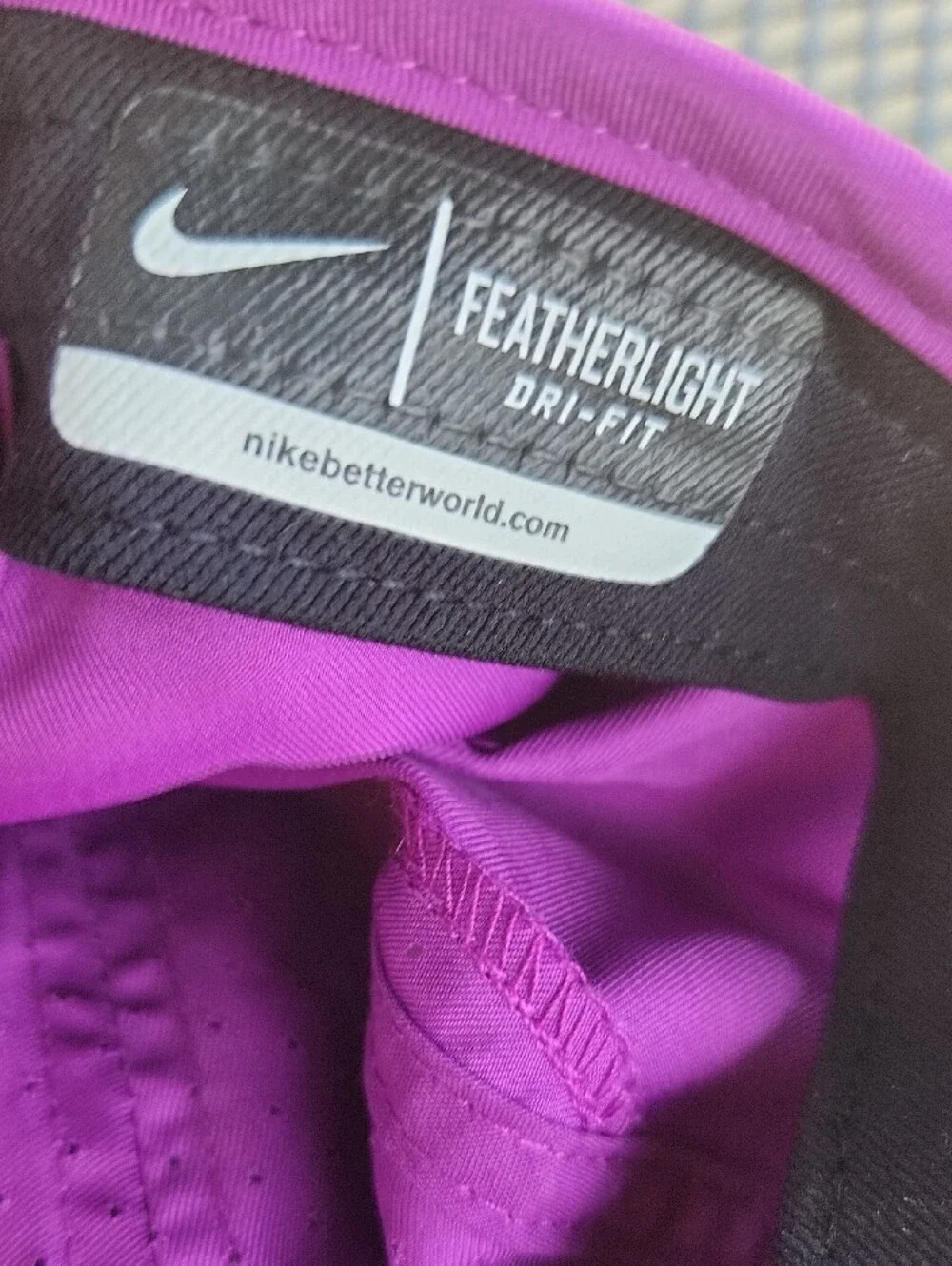 Nike Bright Purple Running Cap with White Swoosh